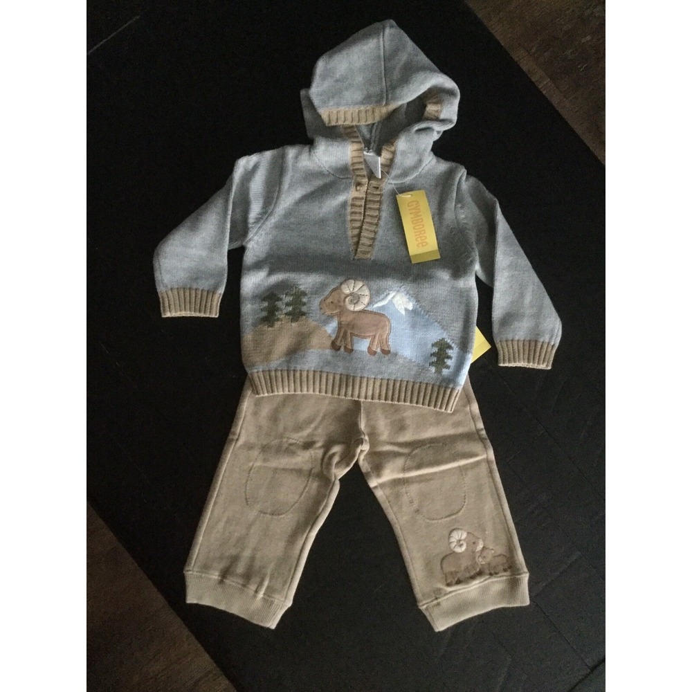 NWT Gymboree Big Horn Sheep Boys Sweater and Pants. 18-24m  New VHTF (T39) 0120